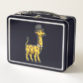Giraffe als Gentleman met Pet, Stropdas en Mustach (Voorkant)