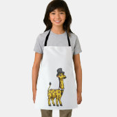 Giraffe als Gentleman met Pet, Stropdas en Mustach Schort (Insitu)