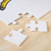 Giraffe als Heer met Hoed, Stropdas en Snor Legpuzzel (Zijkant)