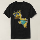 Giraffe als Jogger bij hardlopen met hoofd T-shirt (Design voorkant)