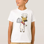 Giraffe als Kaas met Koken schort & Spuiters T-shirt (Voorkant)