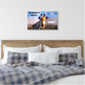 Giraffe als mijn favoriete diersoort canvas afdruk (Insitu (Slaapkamer))