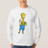Giraffe als Miner met Pickaxe T-shirt (Voorkant)