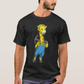 Giraffe als Miner met Pickaxe T-shirt (Voorkant)