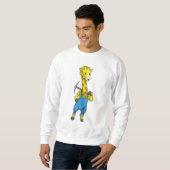 Giraffe als Miner met Pickaxe Trui (Voorkant volledig)