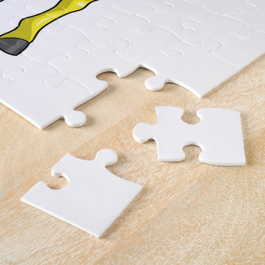 Giraffe als Sailor met Sailor pet Legpuzzel (Zijkant)