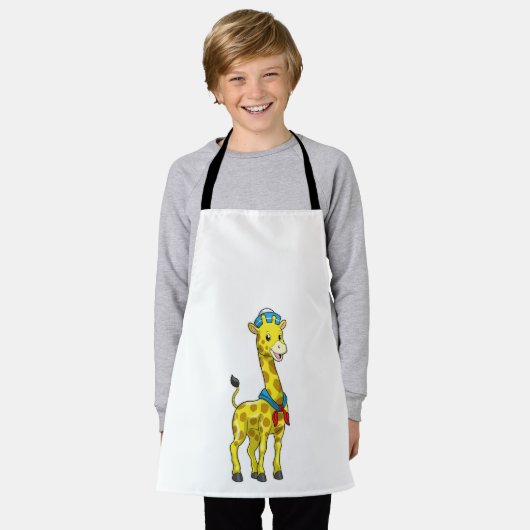 Giraffe als Sailor met Sailor pet Schort (Gedragen)