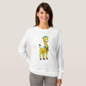 Giraffe als Sailor met Sailor pet T-shirt (Voorkant volledig)