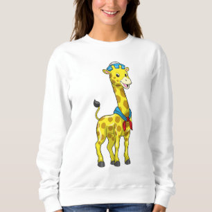 Giraffe als Sailor met Sailor pet Trui