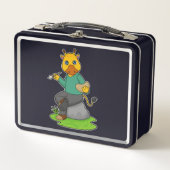 Giraffe als Schilder met de borstel van de Verf (Voorkant)