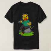 Giraffe als schilder met verfpenseel t-shirt (Design voorkant)
