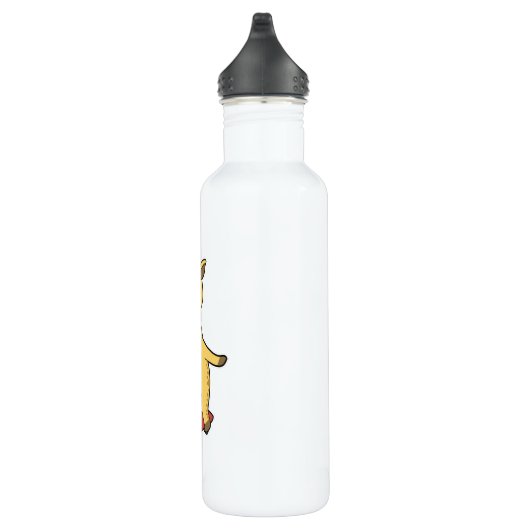 Giraffe als Skater met Skateboard Waterfles (Rechts)