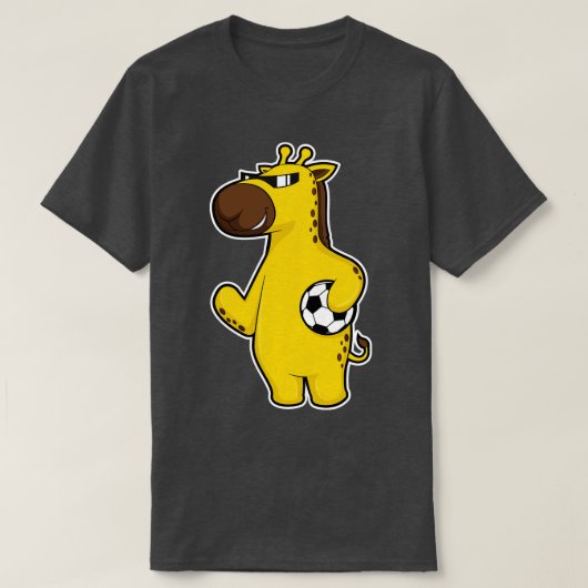 Giraffe als speler met bal 2 t-shirt (Design voorkant)