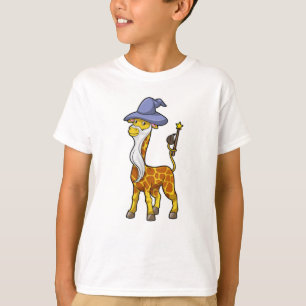 Giraffe als Tovenaar met Magische kaart & Pet T-shirt
