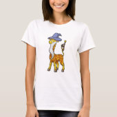 Giraffe als Tovenaar met Magische kaart & Pet T-shirt (Voorkant)