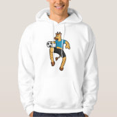 Giraffe als Voetbalspeler met Voetbal Hoodie (Voorkant)