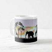 Giraffe and elephant koffiemok (Voorkant links)