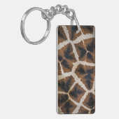 giraffe animal fur skin texture wild leather patte sleutelhanger (Voorkant Links)