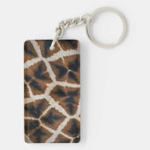 giraffe animal fur skin texture wild leather patte sleutelhanger (achterkant)