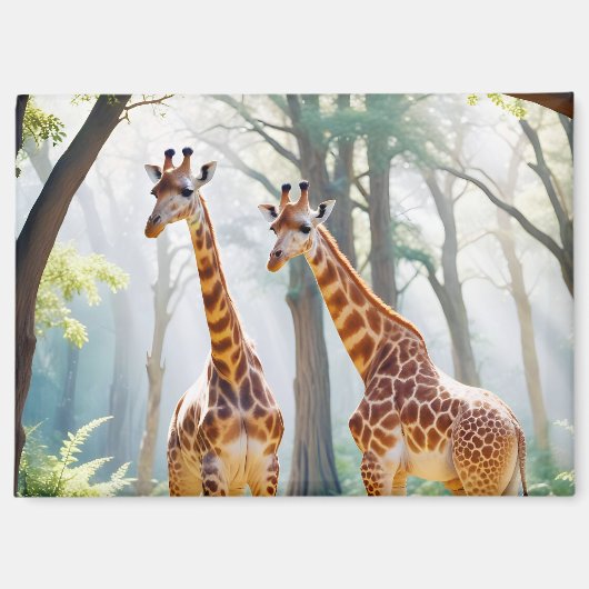 Giraffe Animal Natuur Wildlife Affection Caring Magneet (Voorkant)