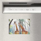 Giraffe Animal Natuur Wildlife Affection Caring Magneet (Insitu (Vaatwasser))