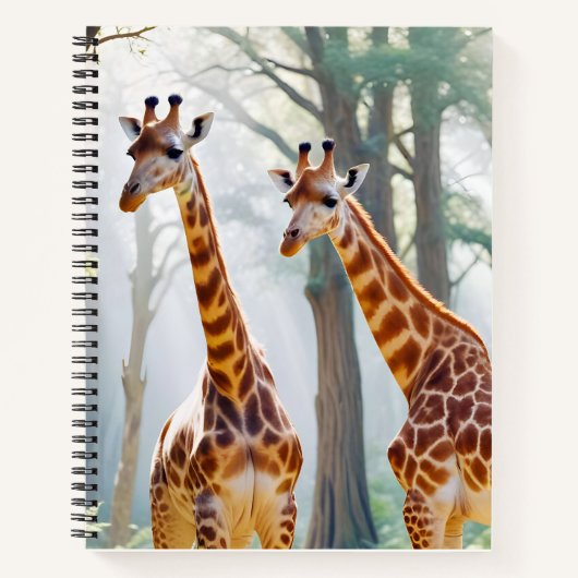 Giraffe Animal Natuur Wildlife Affection Caring Notitieboek (Voorkant)