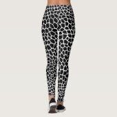 Giraffe Animal print black and white leggins Leggings (Achterkant)