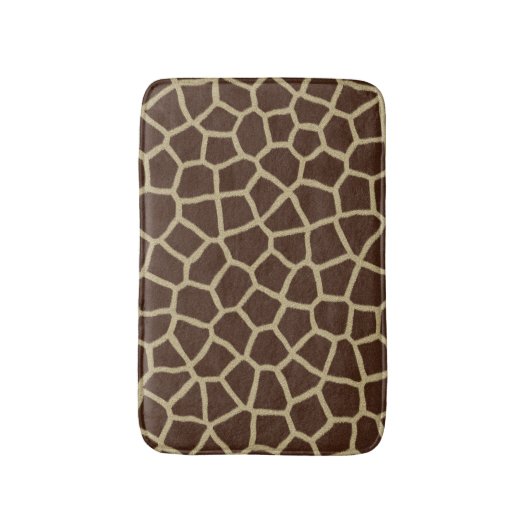 Giraffe Animal Print Brown Badmat (Voorkant Verticaal)