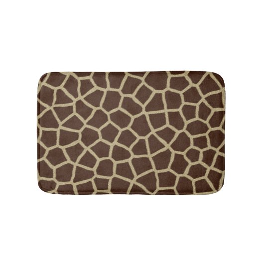Giraffe Animal Print Brown Badmat (Voorkant)