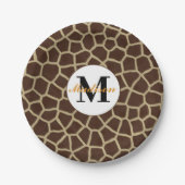 Giraffe Animal Print Papieren Bordje (Voorkant)