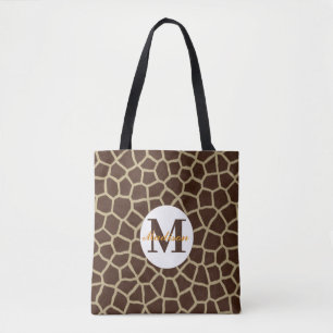 Giraffe Animal Print Persoonlijke Canvas tas