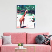 Giraffe Animal Sydney Australië Canvas Afdruk (Insitu (Woonkamer))