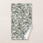 Giraffe Animal Tropical Leaf Oerwoud Patroon Bad Handdoek (Handdoek)