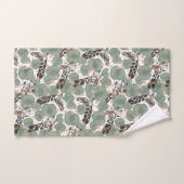 Giraffe Animal Tropical Leaf Oerwoud Patroon Bad Handdoek (Handdoek)