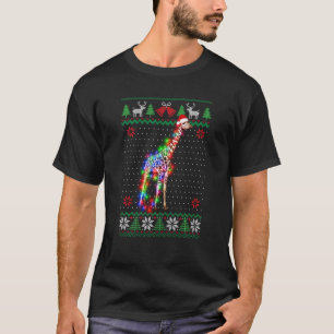 Giraffe Animal Ugly Sweater kerstpapaver T-shirt