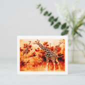 Giraffe Ansichtkaart Briefkaart (Staand voorkant)