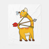 Giraffe Archer Arrow Bow Fleece Deken (Voorkant)
