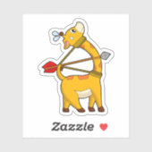 Giraffe Archer Arrow Bow Sticker (Vel)