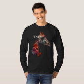 Giraffe Artwork  Flowers Animal T-shirt (Voorkant volledig)