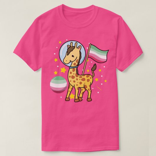 Giraffe Astronaut Abroseual Pride T-shirt (Design voorkant)
