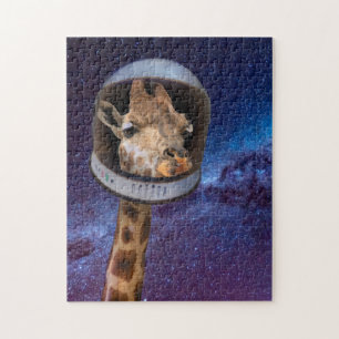 Giraffe Astronaut in de buitenruimte Legpuzzel