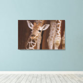 Giraffe auf Leinwand Canvas Afdruk (Insitu (Houten vloer))