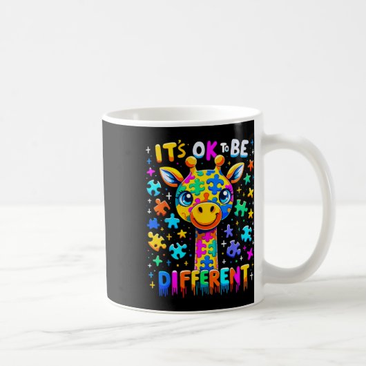 Giraffe autisme bewustzijn Het is OK om anders te Koffiemok (Rechts)