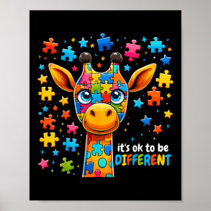 Giraffe autisme bewustzijn is OK om anders te zijn Poster