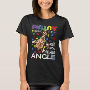 Giraffe Autisme De Wereld Zien Vanuit Een Ander Pe T-shirt