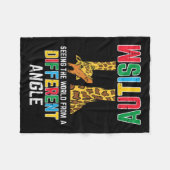 Giraffe Autisme Zing Wereldwijde hoek Fleece Deken (Voorkant (Horizontaal))