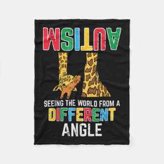 Giraffe Autisme Zing Wereldwijde hoek Fleece Deken