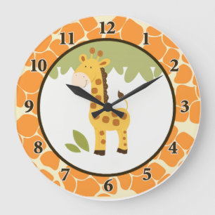 Giraffe avontuur 10.75-ronde wandklok