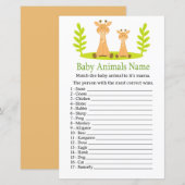 Giraffe Baby Animals Name Game (Voorkant / Achterkant)