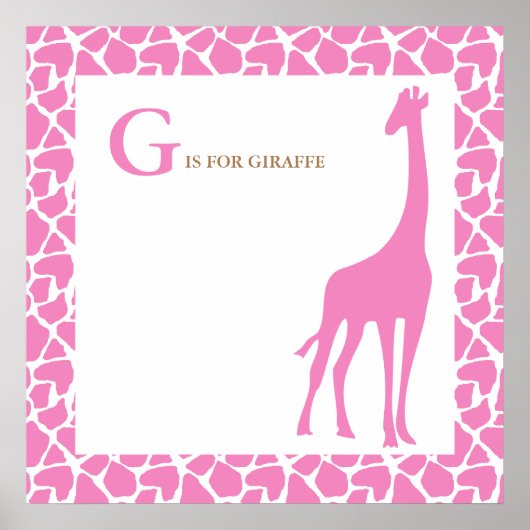 Giraffe Baby Bedroom Poster (Voorkant)